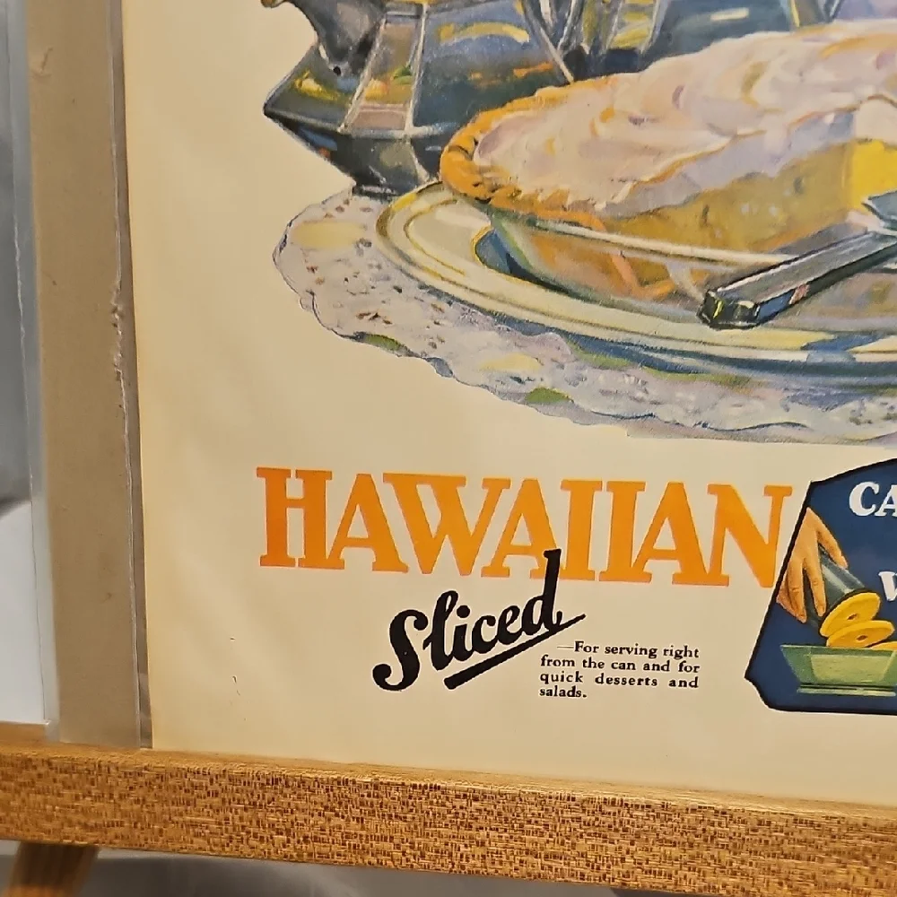 Vintage Hawaiian Canned Pineapple Advertisement 1925